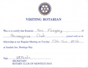 Visiting Rotarian