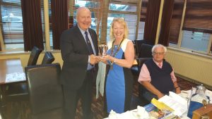 Ron receiving Brazier tankard